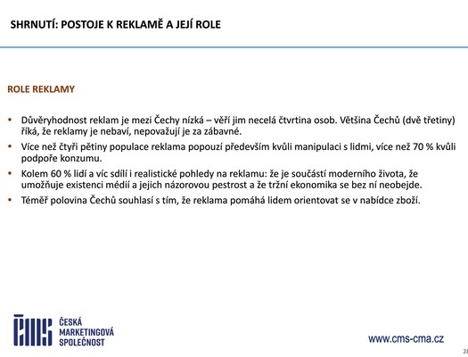 �esk� marketingov� spole�nost - V�zkum �e�i a reklama 2026