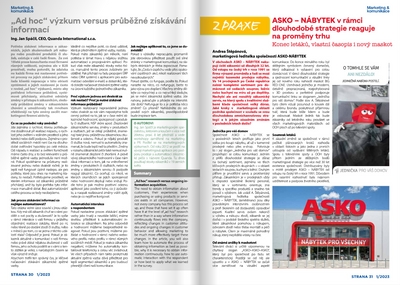 �esk� marketingov� spole�nost - Asko-n�bytek - �asopis Marketing a Komunikace  �.1/2023